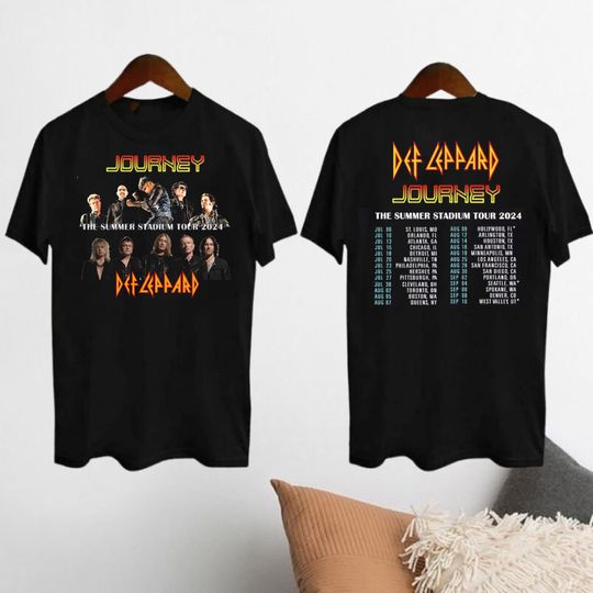 2024 Def Leppard Tour Shirt, Journey Band Tour 2024 Shirt, Summer Stadium Tour 2024, Def Leppard Fan Shirt, Def Leppard And Journey Merch