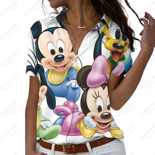 Disney Funny Baby Mickey and Friends Hawaiian Shirt, Disney Summer Shirt