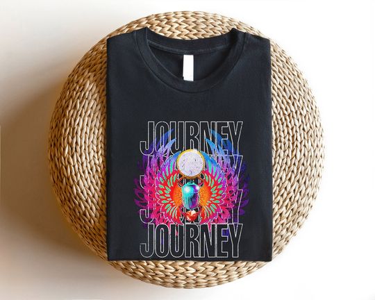 Journey Repeat Logo Shirt, Freedom 2024 Tour T Shirt, Journey Tour Merch, Journey 50th Anniversary Shirt