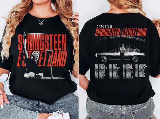 Bruce Springsteen 2024 Tour Shirt, E Street Band And Bruce Springsteen Tour Shirt, E Street Shirt, Bruce Springsteen Fan Gift Shirt