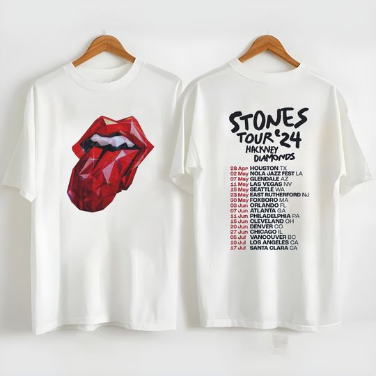 The Rolling Stones Hackney Diamonds Tour 2024 T Shirt, Hackney Diamonds Shirt, The Rolling Stones tour Shirt