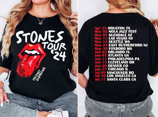 The Rolling Stones Hackney Diamonds Tour 2024 T Shirt, Hackney Diamonds Shirt, The Rolling Stones Concert Shirt