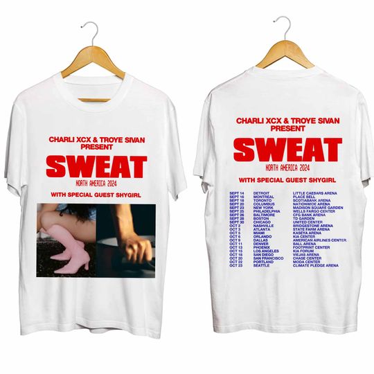 Charli XCX and Troye Sivan - Sweat 2024 Tour Shirt