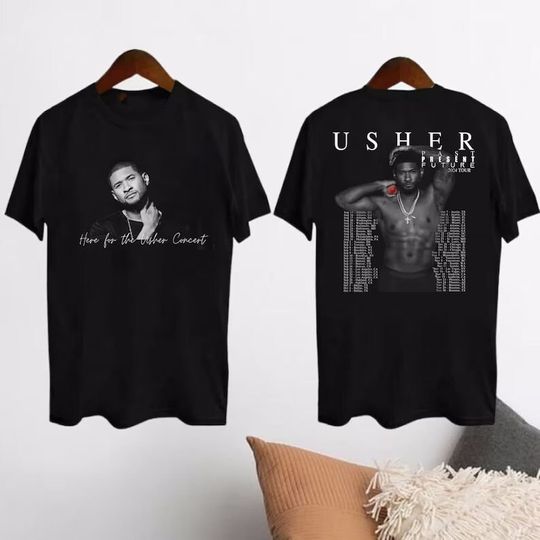 Tour 2024 Usher Past Present Future Shirt, Usher Concert 2024 Shirt, Usher Fan Gift, Usher Shirt, Usher Tour Merch, Usher 90s Vintage Shirt