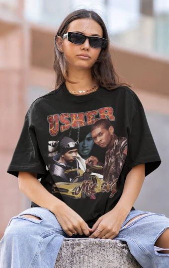 Usher Hiphop T-Shirt, Usher Shirt Vintage, Usher Hip hop RnB Rapper Soul