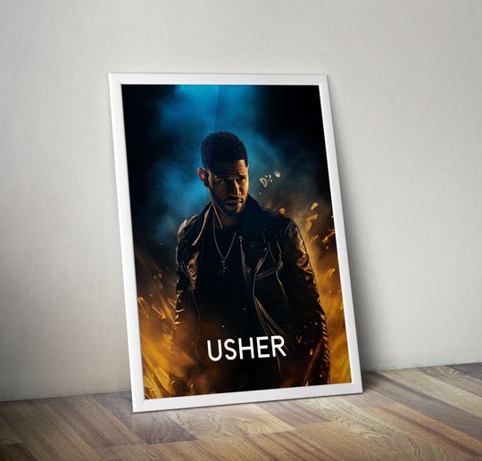 Usher Poster Print | Artist Illustration Poster | Artist Poster Prints | Wall Decor Posters
