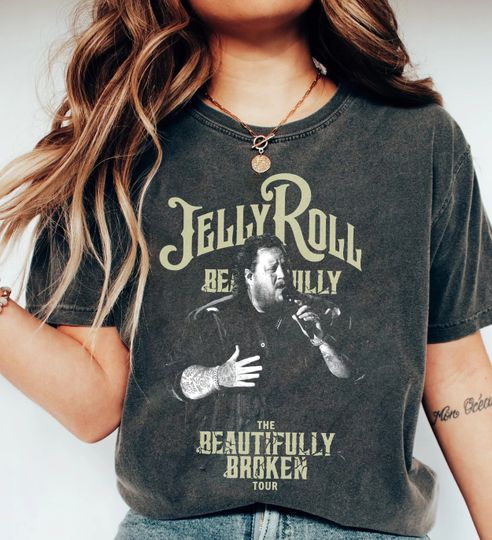 Comfort Colors Jelly Roll Singer Shirt, Jelly Roll 2024 Concert Shirt, The Beautifully Broken 2024 Tour shirt, Western Country Shirt Unisex