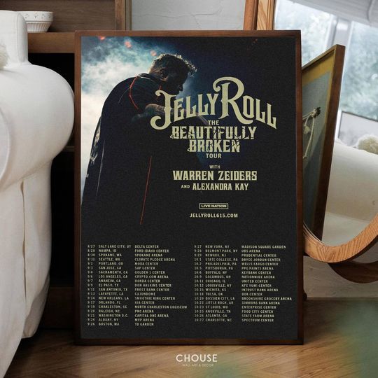 Jelly Roll tour 2024 poster - Jelly Roll - Jelly Roll poster - Jelly Roll music 2024
