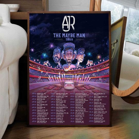 AJR Announce 2024 The Maybe Man Tour Poster - AJR band poster