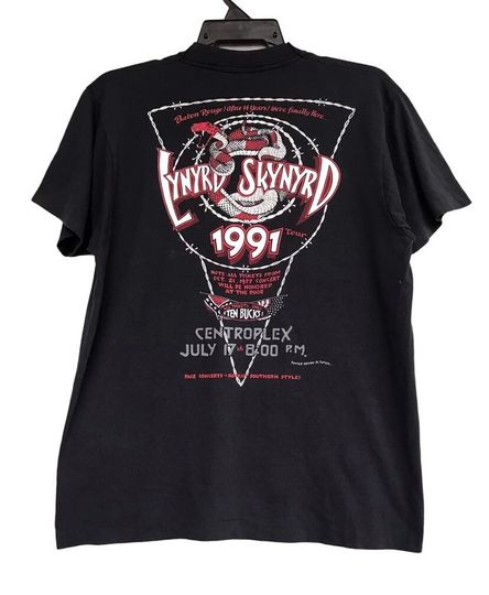 Vtg Lynyrd Skynyrd promo tee shirt concert 1991
