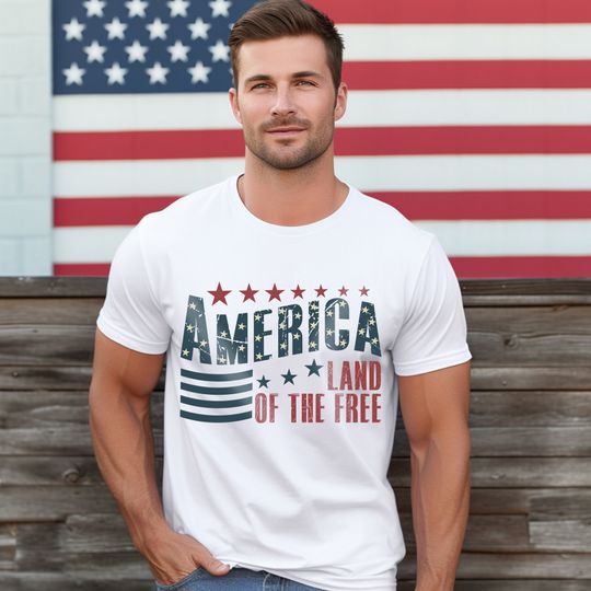 America Land of The Free Shirt, Fourth of July T-Shirt, 4th July Shirt