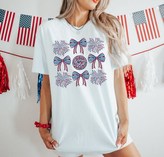 Coquette 4th of July Shirt, Coquette Bows Shirt, Country Girl Shirt