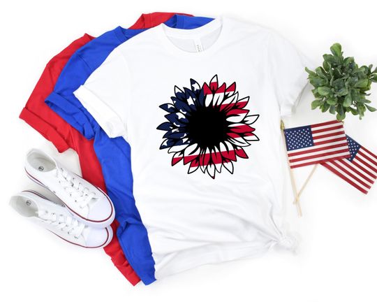 4th of July Sunflower Shirt, Freedom Shirt, Fourth Of July Shirt