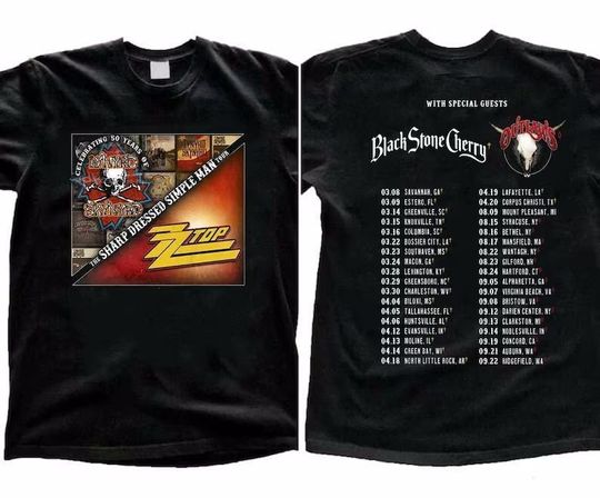 Lynyrd Skynyrd ZZ Top Tour 2024 Shirt, ZZ Top World Tour
