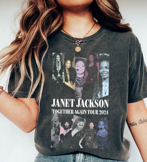 Janet Jackson American Singer Shirt, Janet Jackson Together Again 2024 Tour T-Shirt, Janet Jackson Music Rap Dance Tour Concert Shirt