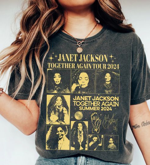 Janet Jackson Together Again Summer Tour 2024 Shirt, Janet Jackson Concert Shirt, Janet Jackson Shirt Fan Gifts, Singer Janet Jackson Shirt