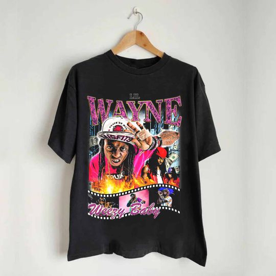 Vintage Lil Wayne Shirt, Rapper Lil Wayne Rap Hip Hop Graphic Clothing