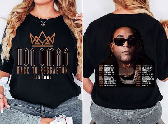 Don Omar T Shirt, Don Omar Back to Reggaeton Tour 2024 T-Shirt, Don Omar Concert Shirt