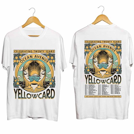 Yellowcard 2024 Ocean Avenue 20 Years Tour Shirt