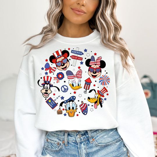 Retro 4th of July PNG, fourth of july Sweatshirt