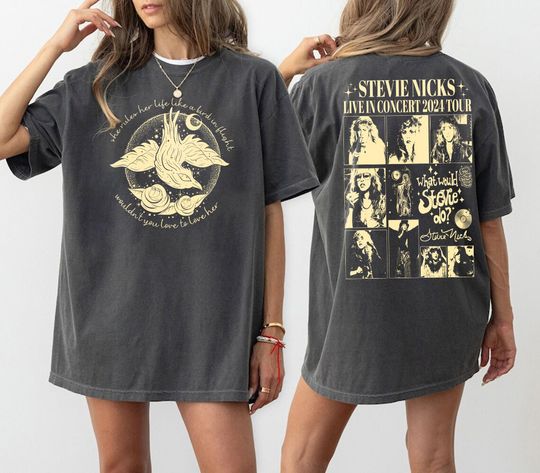 Graphic Stevie Nicks 2Side Shirt, Stevie Nicks 2024 Tour Shirt, Stevie Nicks Live On Tour 2024 Shirt