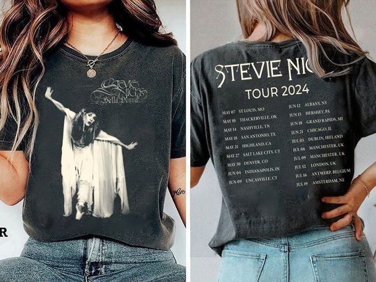Classic Stevie Nick Music Tour 2side Shirt, Fleetwood Mac Tee, 2024 Stevie Nicks Live In Concert T-Shirt