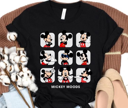 Mickey Mouse Moods Cute Disney Logo Shirt