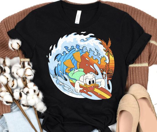 Disney Mickey and Friends Donald Duck Surfing T-Shirt