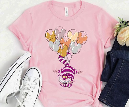 Disney Cheshire Cat With Mickey Balloon Christmas Shirt