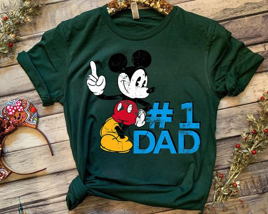 Disney Mickey Mouse Father's Day 1 Dad T-Shirt