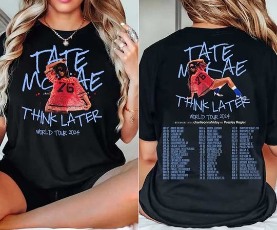 Vintage Tate McRae Shirt,Tate McRae Fan Gift Shirt,Tate McRae 2024 Concert Shirt,The Think Later World Tour Shirt,Retro Tour 2024 Shirt