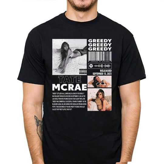 Tate McRae Music Merch Shirt, Tate McRae Greedy Album 90s Tee, Tate McRae Greedy Album 90s Tee, Tate McRae Music Merch Shirt Unisex