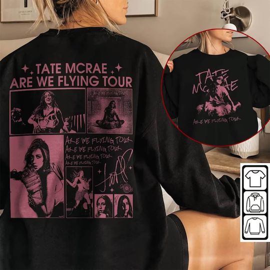 Tate McRae Are We Flying Tour Music Shirt 2 Sides, Vintage 90s Y2K Sweatshirt, Tate McRae Concert
