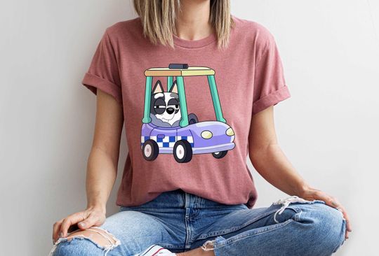 BlueyDad Car Shirt, Disney Shirt