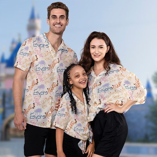 Animated Honey Bear And Friends Family Hawaii Shirt, Bear And Friends Characters