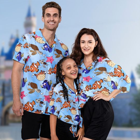 Fish And Turtle Hawaii Beach Shirt, Starfish Button Up Shirt Holiday