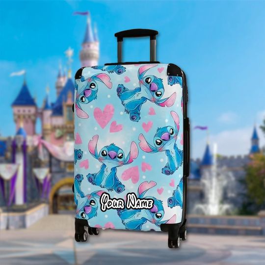 Custom Stitch Luggage Cover, Magic Kingdom Trip Gift
