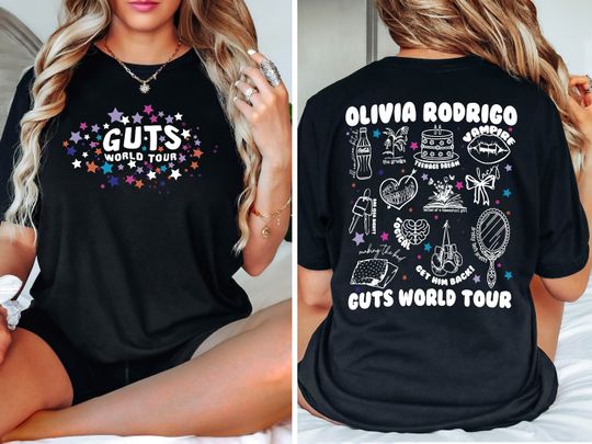 Olivia Rodrigo Guts World Tour Shirt, Guts Tour 2024 Shirt, Concert Shirt, Olivia Rodrigo Fans Shirt, Olivia Guts Merch, Music Concert Shirt