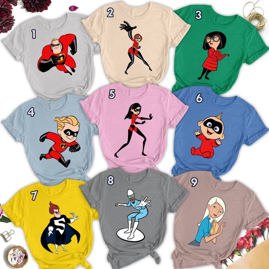 Superhero Family Matching Shirt, Superhero Group Costume Tee