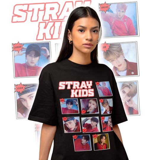 Stray Kids Collage Shirt - Stray Kids Kpop Gift - Stray Kids Merch
