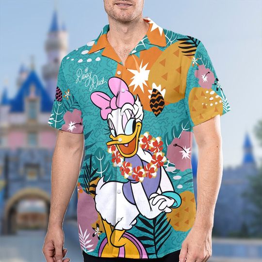 Daisy Duck Hawaii Beach Shirt, Mouse Movie Hawaiians