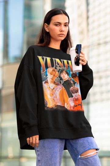 Ateez Yunho Retro 90s Sweatshirt - Ateez Bootleg Hoodie - Ateez Merch - Kpop Sweater - Kpop Gift - Kpop Idol - Ateez Atiny