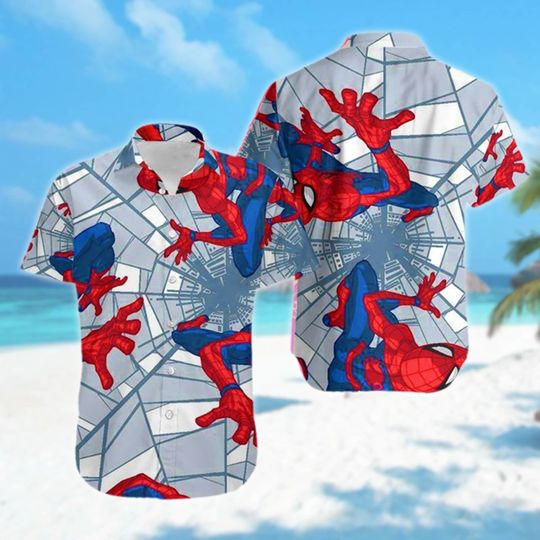 Iconic Superhero Aloha Hawaii Shirt, Comics Spider 3D All Over Printed Hawaiian Shirt