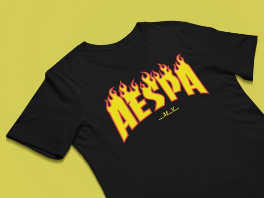 AESPA Fire Shirt - Kpop T-shirt - Kpop Merch - Aespa T-shirt