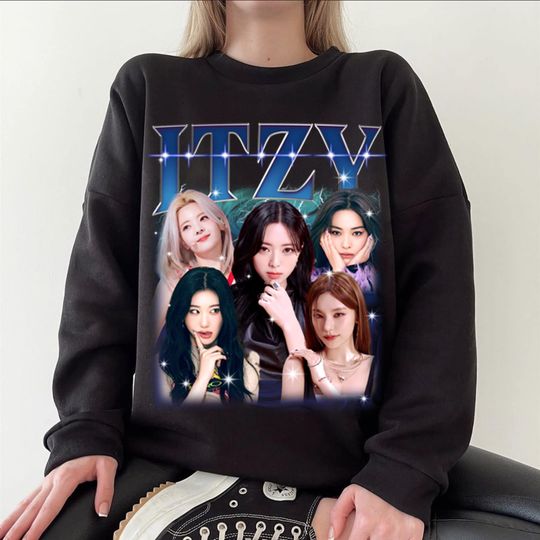 Itzy Kpop Sweatshirt, ITZY Cheshire Album Shirt, Itzy Yeji, Lia, Ryujin, Chaeryeong, Yuna Shirt, Itzy Vintage Retro Graphic Music Unisex