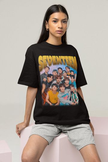 Seventeen Retro Bootleg T-shirt - Seventeen Kpop Tee - Kpop Merch