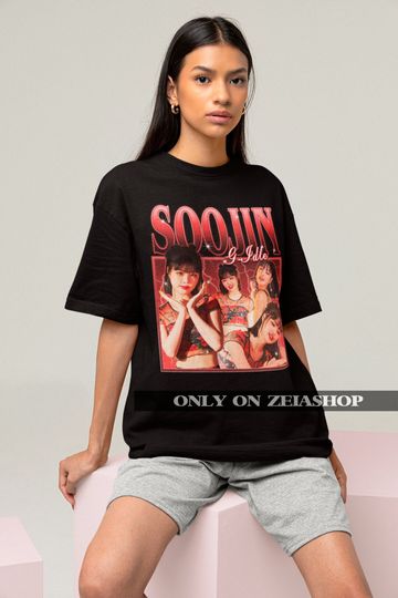 GIDLE Soojin Retro Classic T-shirt - Gidle Kpop Shirt - Kpop Merch - Kpop Gift - Gidle Neverland - Korean Idol Tee