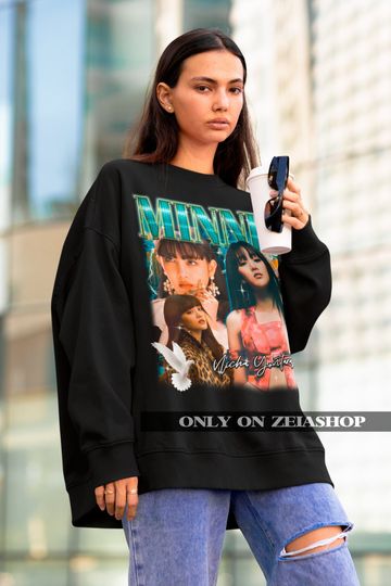 Gidle Minnie Retro Bootleg Sweatshirt -Kpop Gift - Kpop Sweatshirt - Gidle Merch - Gidle Retro 90s Sweater