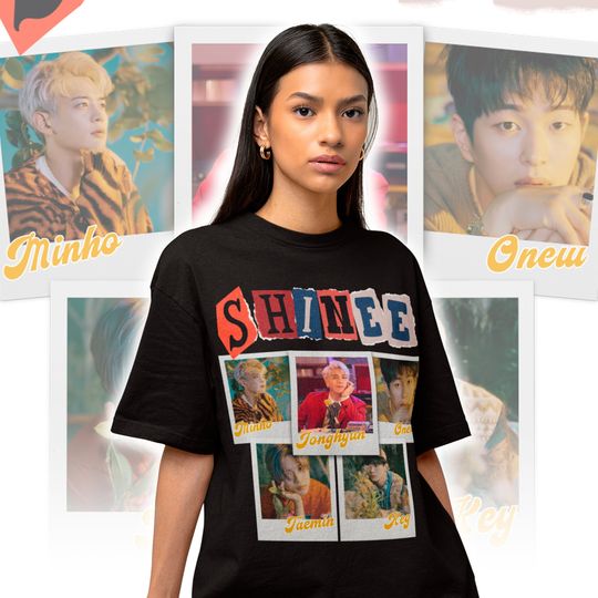 Shinee Kpop Collage T-shirt - Shinee Kpop Sweatshirt - Shinee Merch Gift - Shinee Fan Tee - Shinee Shawol Tee - Shinee Kpop Shirt