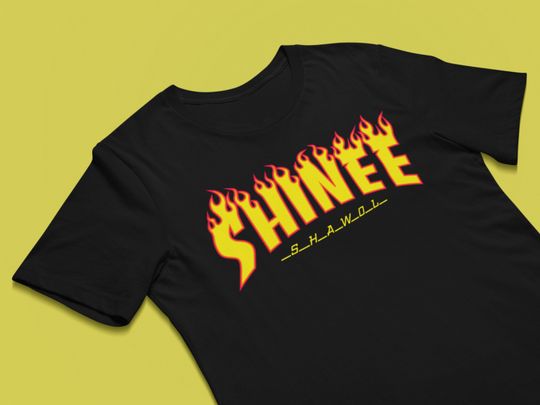 SHINee Fire T-shirt, Shinee Shirt, Kpop Merch, Kpop Clothing, Kpop Bias, Korean Idols, Aesthetic Shirt, Soft Cotton Tee, Unisex
